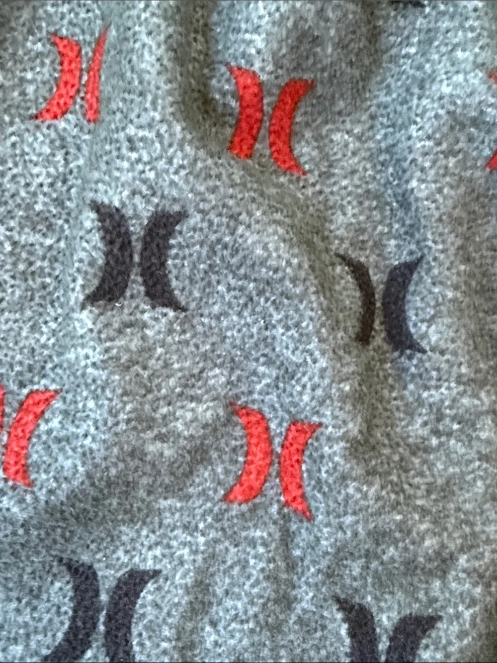 Hurley youth / boys size 12 Gray Lounge Pants with Black and Red Logo Print